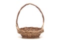 BrownÃ¢â¬â¹ wicker basketÃ¢â¬â¹ madeÃ¢â¬â¹ fromÃ¢â¬â¹ rattan. Royalty Free Stock Photo